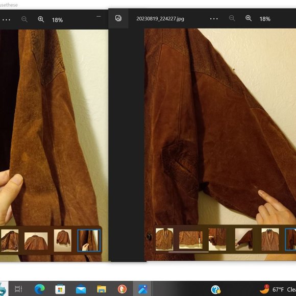 Vintage Rust Suede Bomber Jacket 80s Early 90s Oversized - Picture 9 of 16